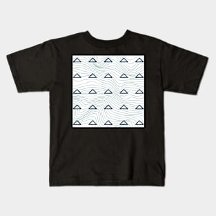 Random Lines with Triangles Design Kids T-Shirt